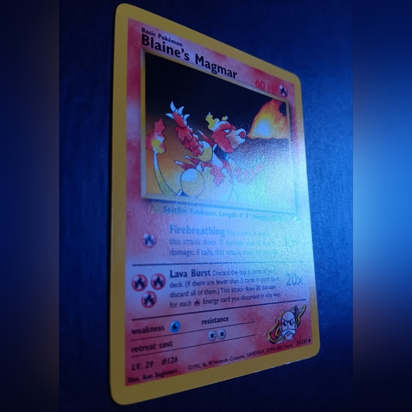 Blaine's Magmar Pokemon Card - Gym Heroes - NO. 37/132 Uncommon Non-Holo - Picture 3 of 9